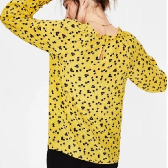 Boden Silk Floral Ruffle Long Sleeve Blouse Size 2 - Picture 7 of 10